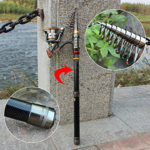 Telescopic Fishing Rod and 11BB Fishing Reel