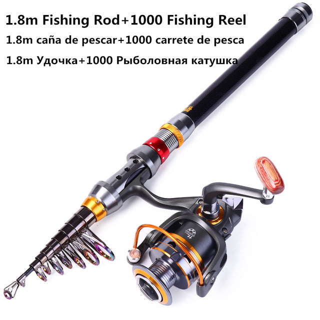 Telescopic Fishing Rod and 11BB Fishing Reel