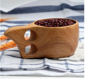 Nordic style  wooden KUKSA cup. Great for hot coffee, tea, cereal.
