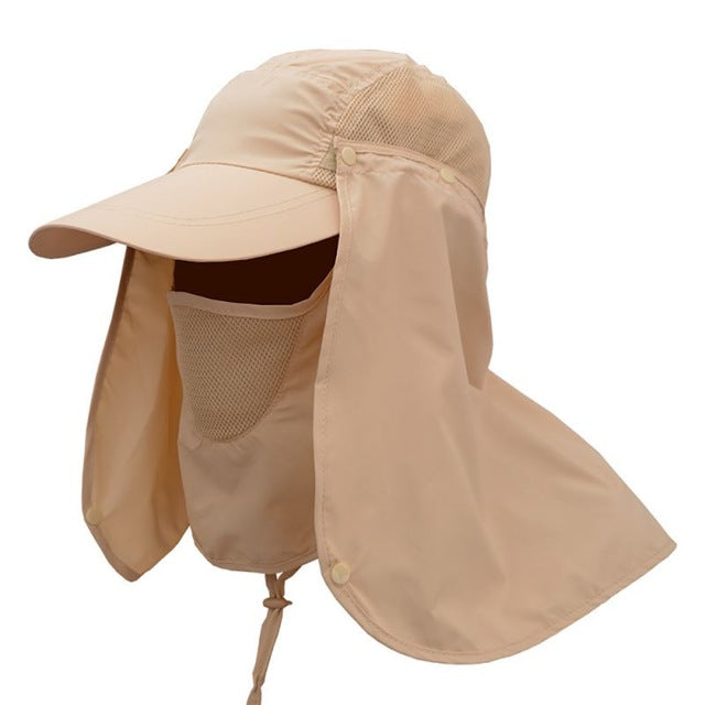 Visor Hat with Face and Neck Protection